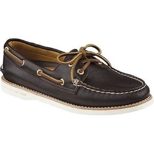 Sperry Top-Sider Dark Brown Leather Original 2-Eye PlushWave Boat Shoe - 9